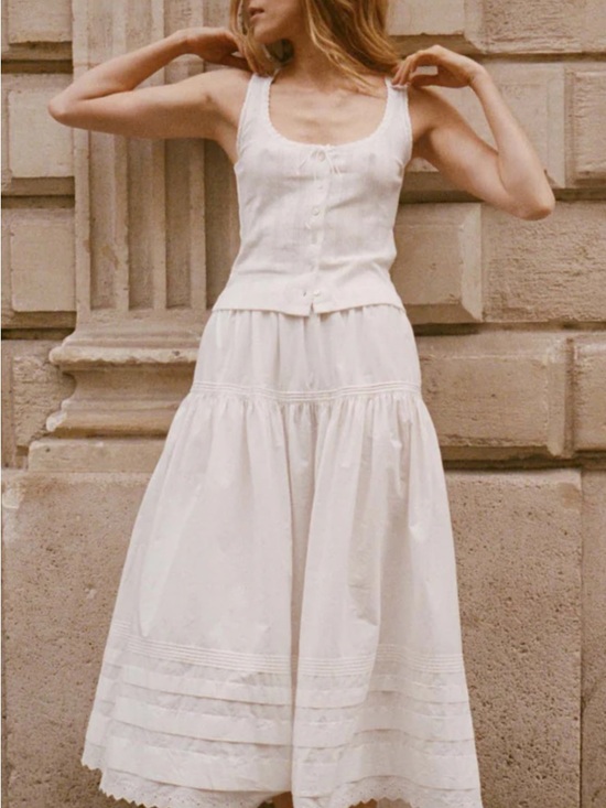 Doen Dresses & Skirts - Doen SEBASTIANE white maxi skirt in small